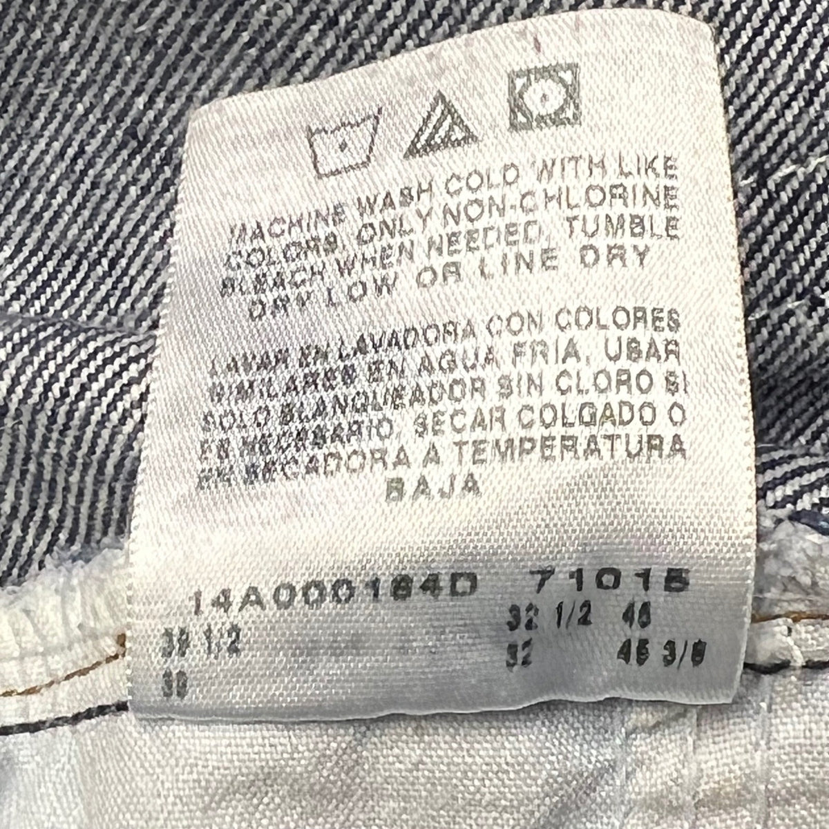 Lee Regular Fit Jeans Men's 38x32 Blue Denim Classic Casual Everyday Wear Pants