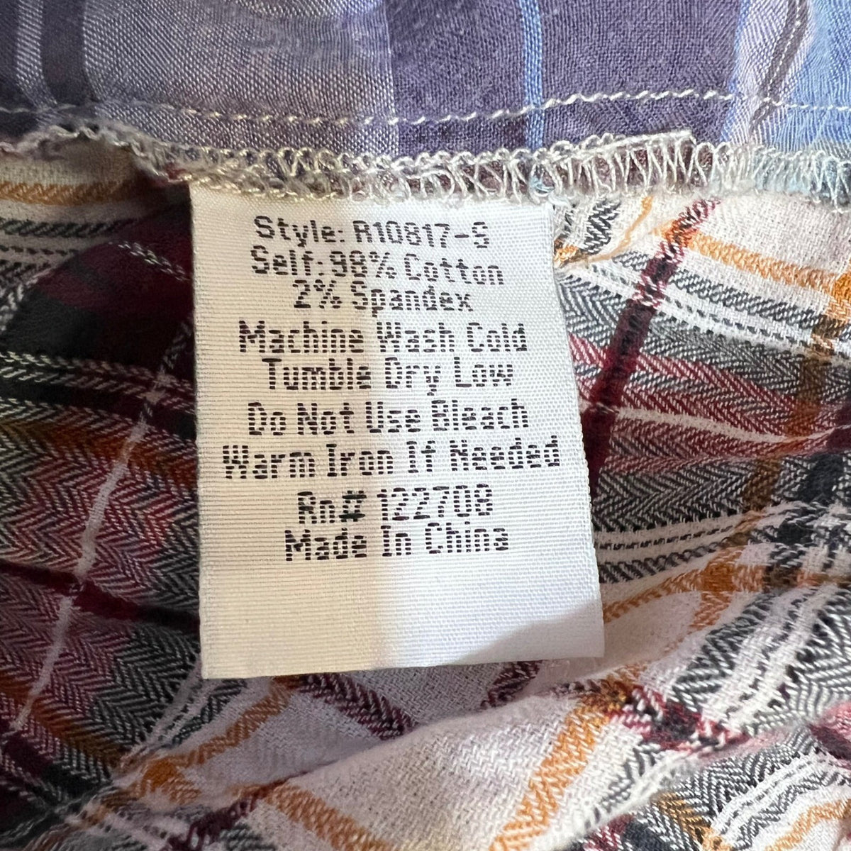 Johnny Was Plaid Patchwork Button Down Women Small Mixed Print Plaid Boho Chic