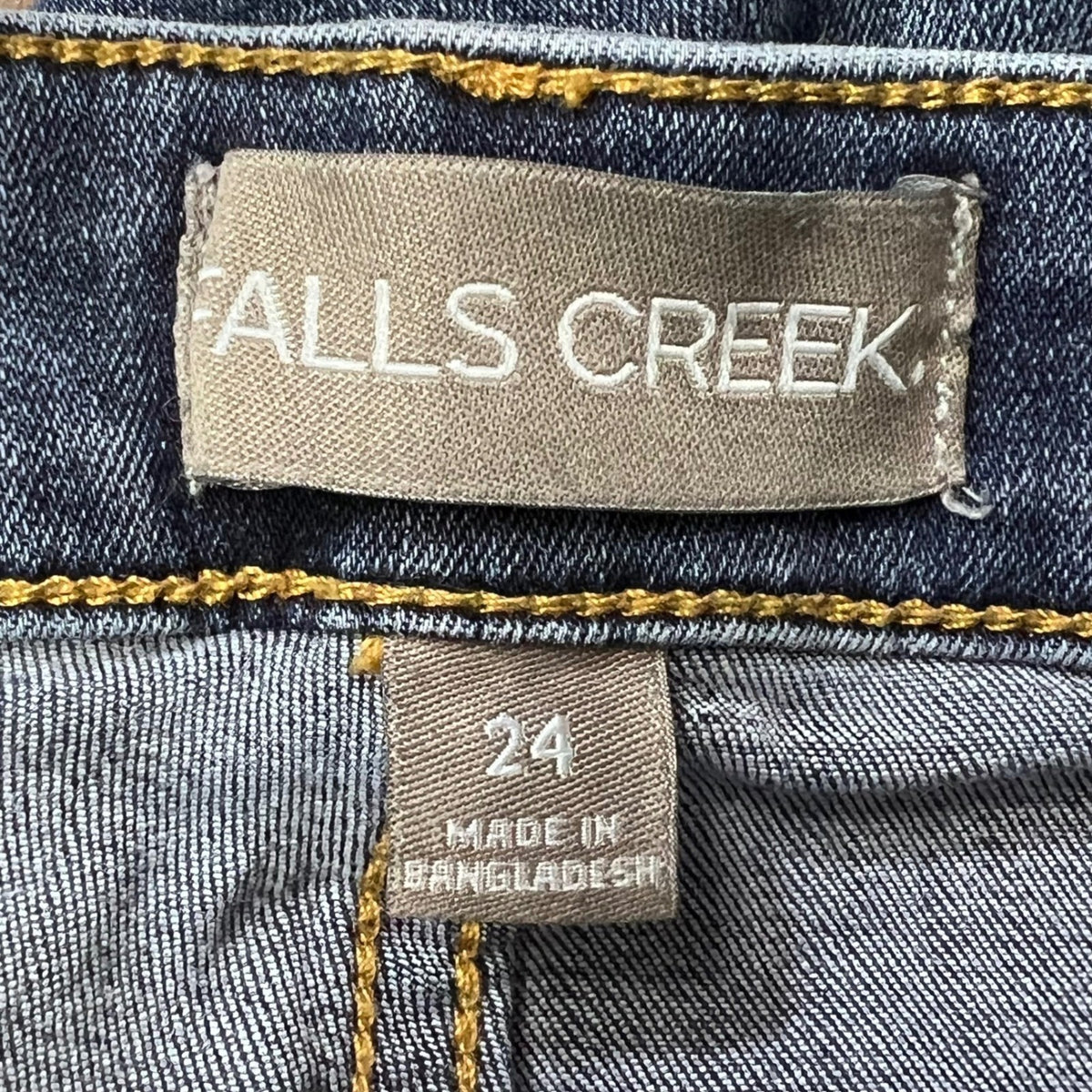 Falls Creek Denim Shorts Womens 24W Blue Cuffed Hem Casual