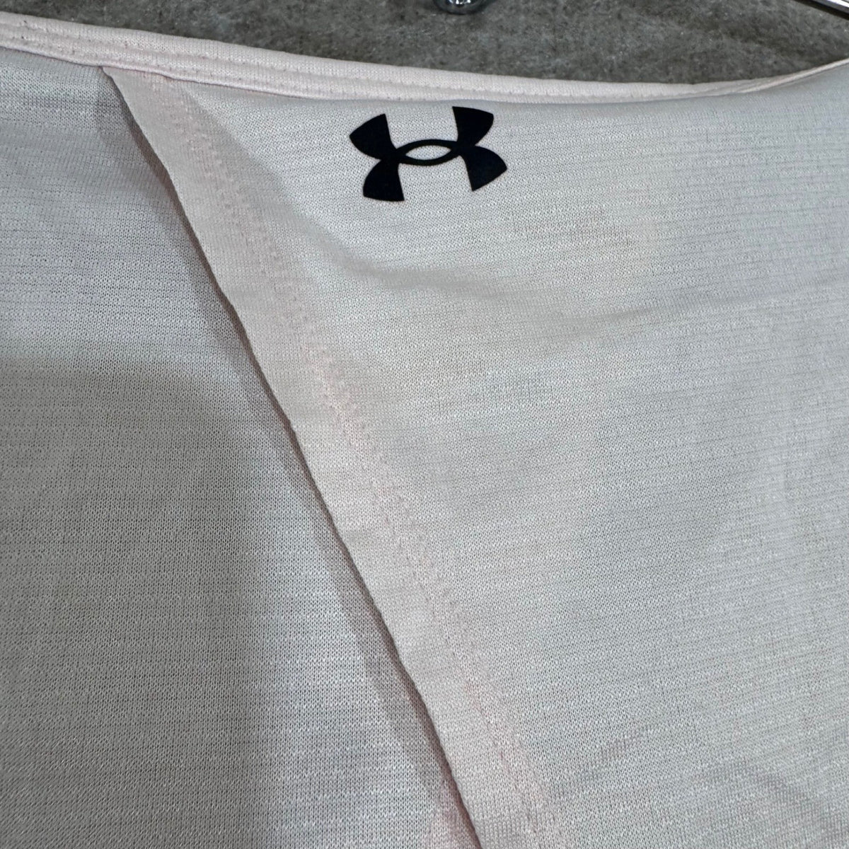 UnderArmour HeatGear T-Shirt Women XS Pink Open Back Short Sleeve Athletic