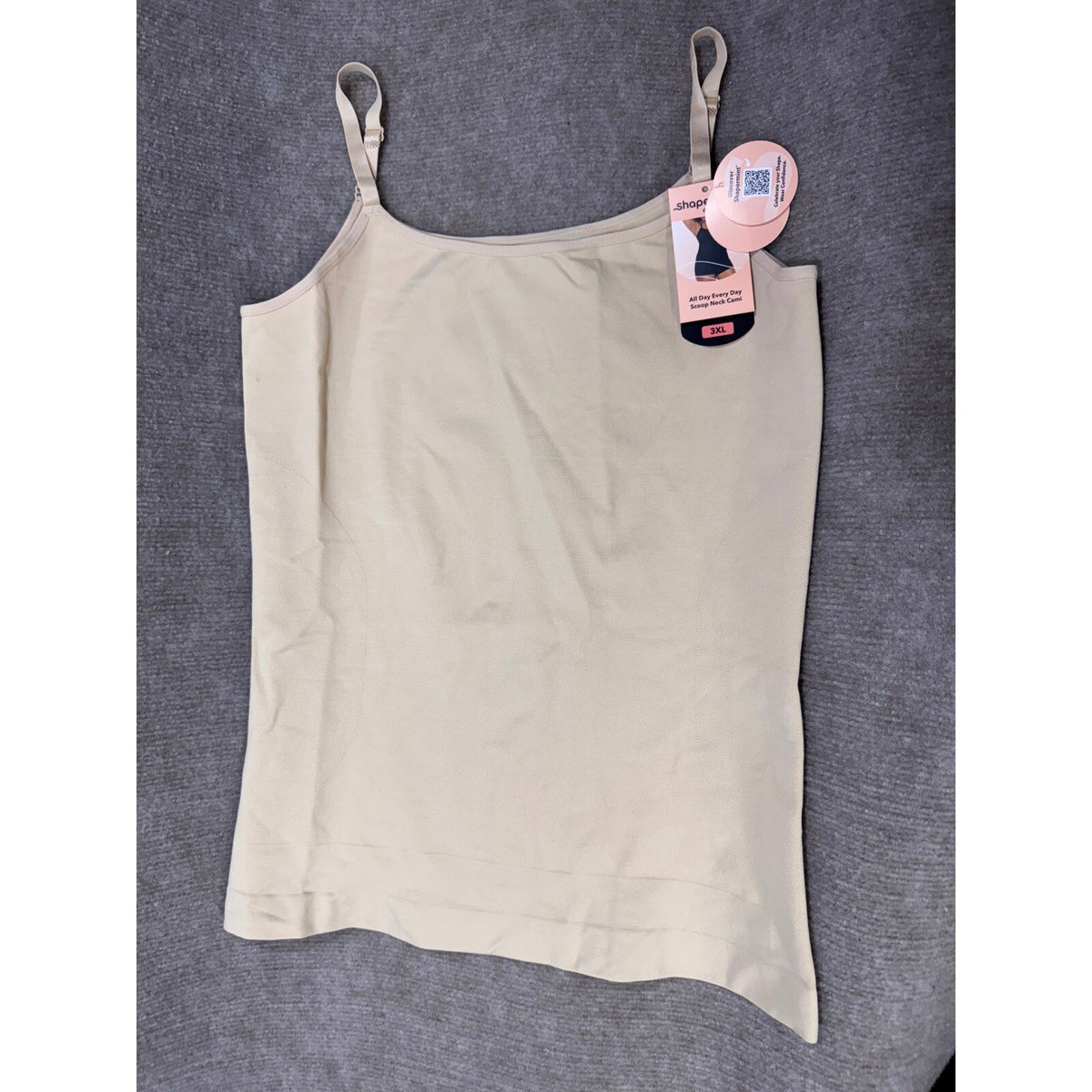 Shapermint Essentials Beige Seamless Camisole Tank Top 3XL