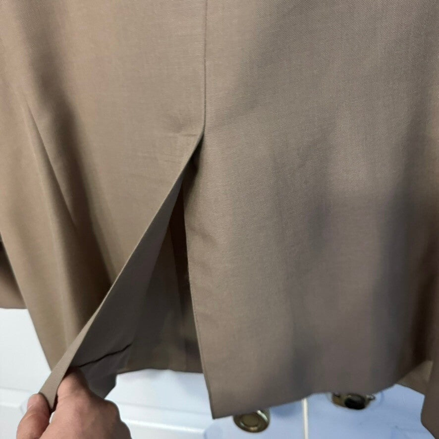 Brooks Brothers Blazer Jacket Mens 46 Reg Tan Brown Wool Blend Sport Coat