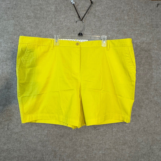 Talbots Girlfriend Chino Short Womens 24W Yellow Supersoft Cotton Preppy Casual