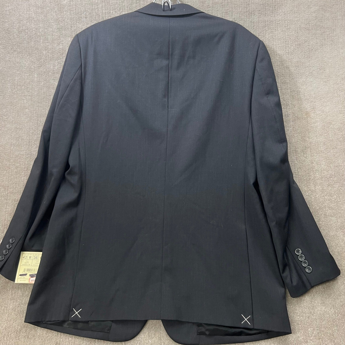 NWT Emanuel Ungaro Men Charcoal Solid Wool Blazer 42 Regular 3 Button SB