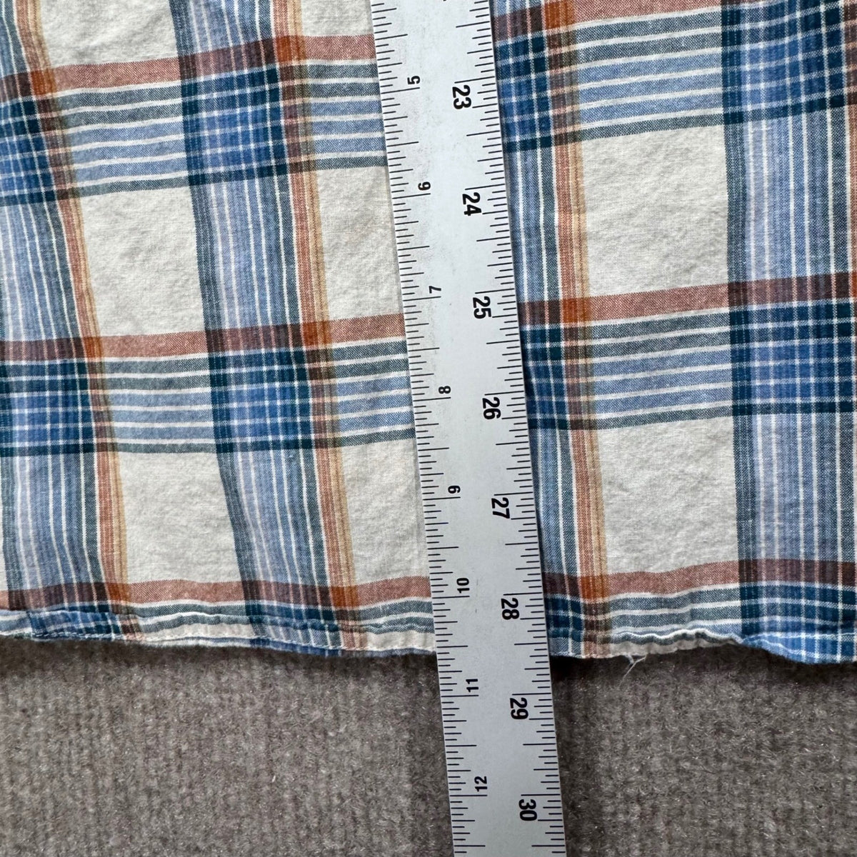 BONOBOS Slim Fit Plaid Button Down Shirt Men's Size Medium Cotton Hemp Blend