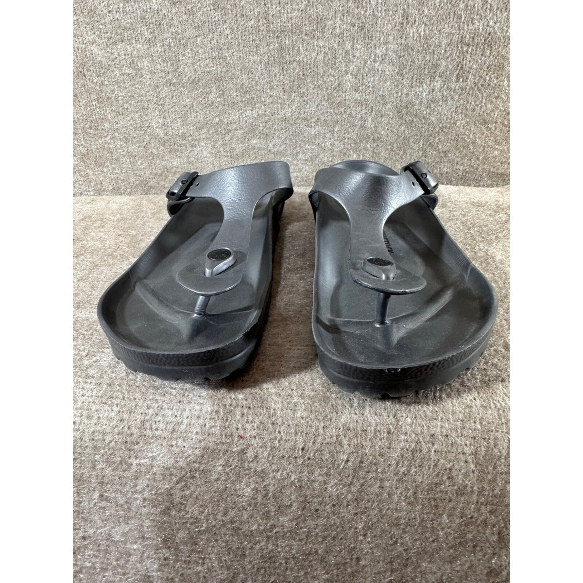 Birkenstock Gizeh EVA Sandals 8/39 Metallic Anthracite Thong Comfort Casual