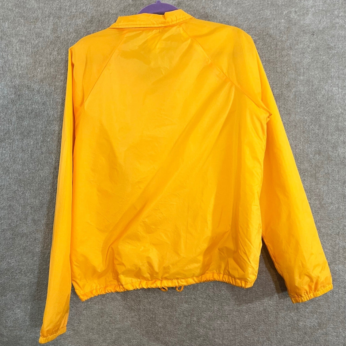 Vans Coaches Jacket Mens Large Yellow Checkerboard Logo Windbreaker Skater