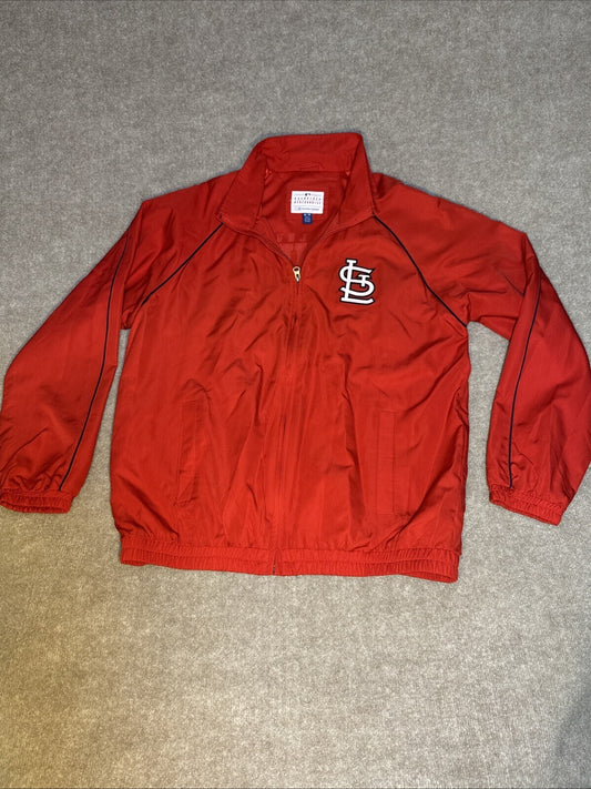 G-III St. Louis Cardinals Windbreaker Jacket Mens M Red Full Zip MLB Gorpcore