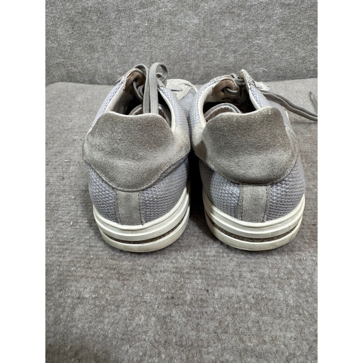 Birkenstock Bend Low Sneakers Women 9 Grey Suede Canvas Comfort Casual Gorpcore