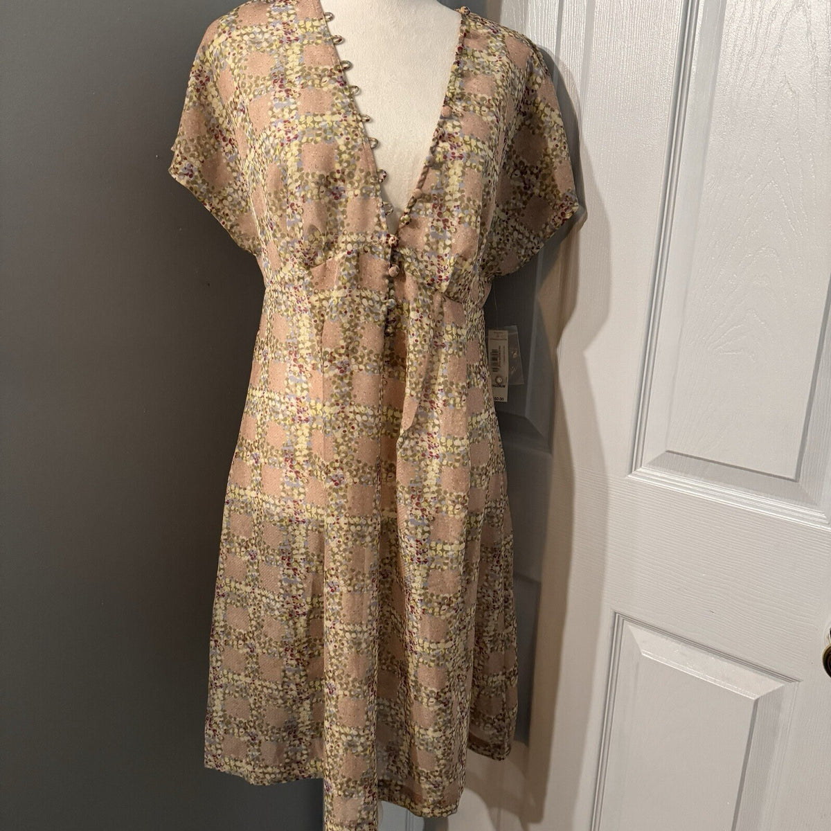 I Love Ronson Sz M Women Midi Dress Floral Fairy  Gossamer