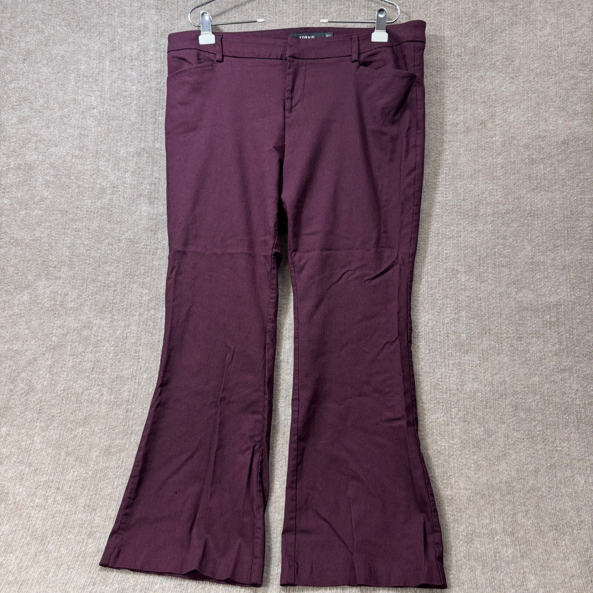 Torrid 18S Burgundy Herringbone Flare Dress Pants Women Casual Office Career