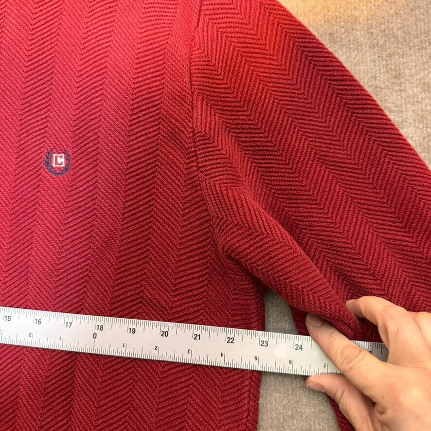 Chaps XL Men's Red Sweater Thick Heavy Tight Knit Business Casual Ralph Lauren