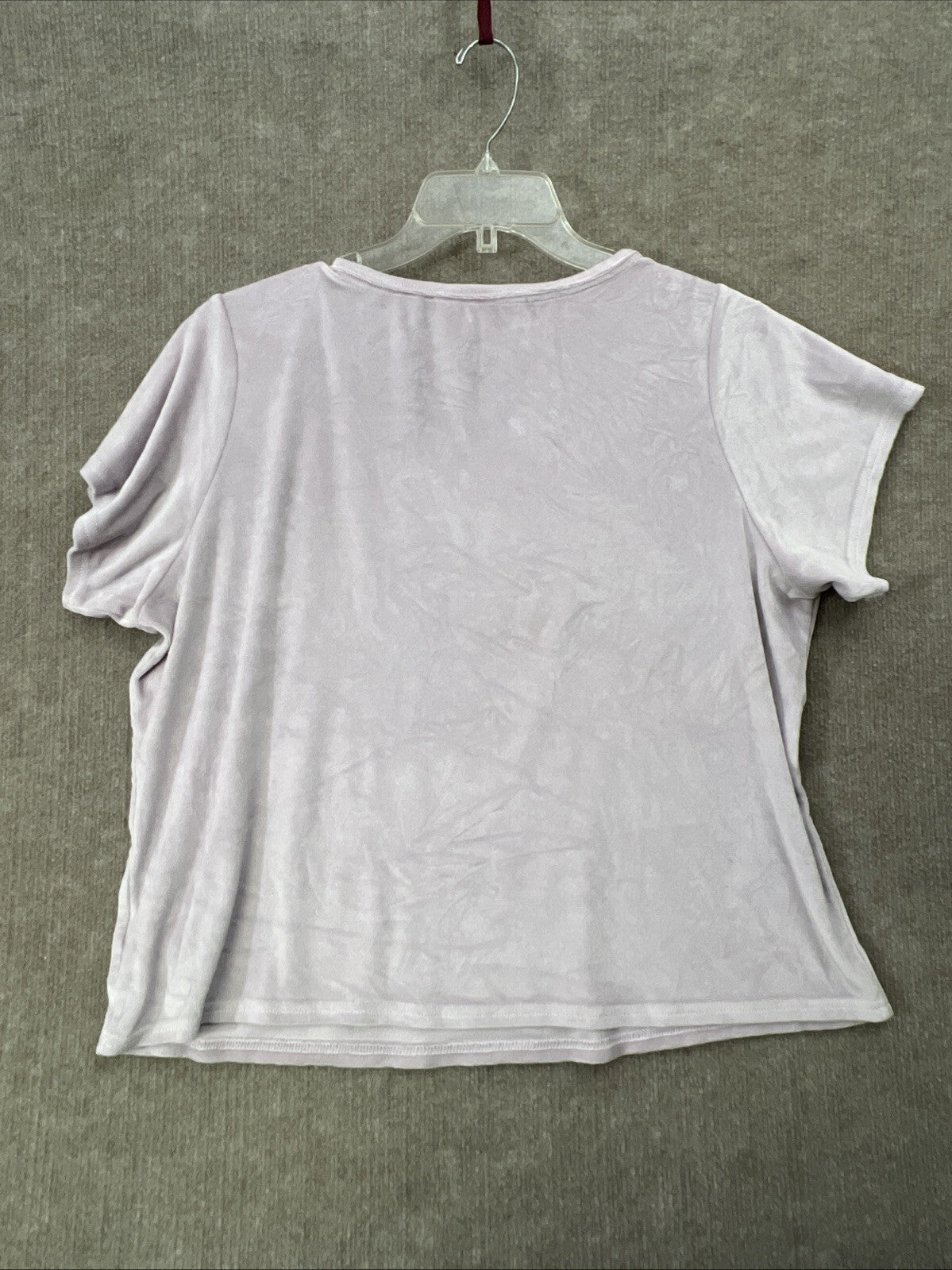 Juicy Couture Shirt Women 2X Sleepwear Short Sleeve Pullover Velour Lounge