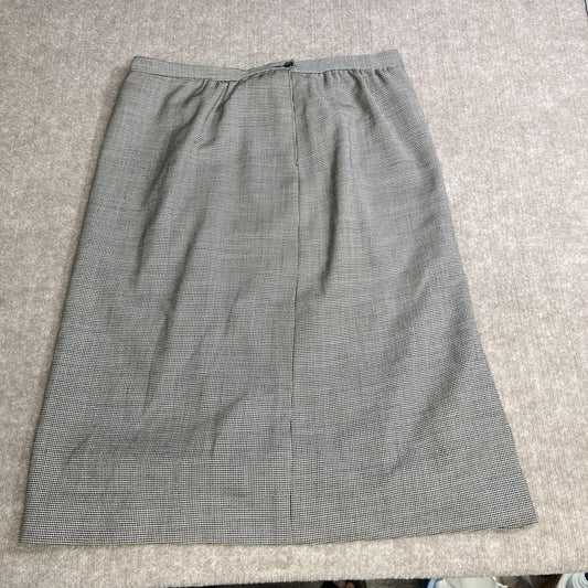 Vintage Pendleton Skirt 16 Wool Houndstooth Midi Straight Lined Academia Twee US