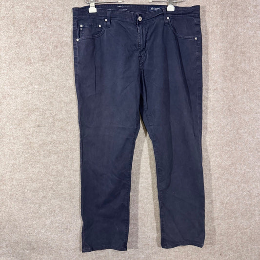 AG Adriano Goldschmied Everett Slim Straight Mens 36 Navy Blue Casual Chino