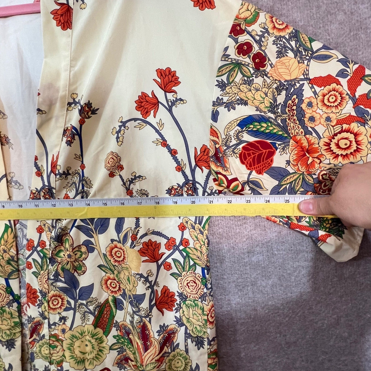 Emery Rose Kimono Cardigan Womens Large Floral Open Front Lightweight Boho Chic
