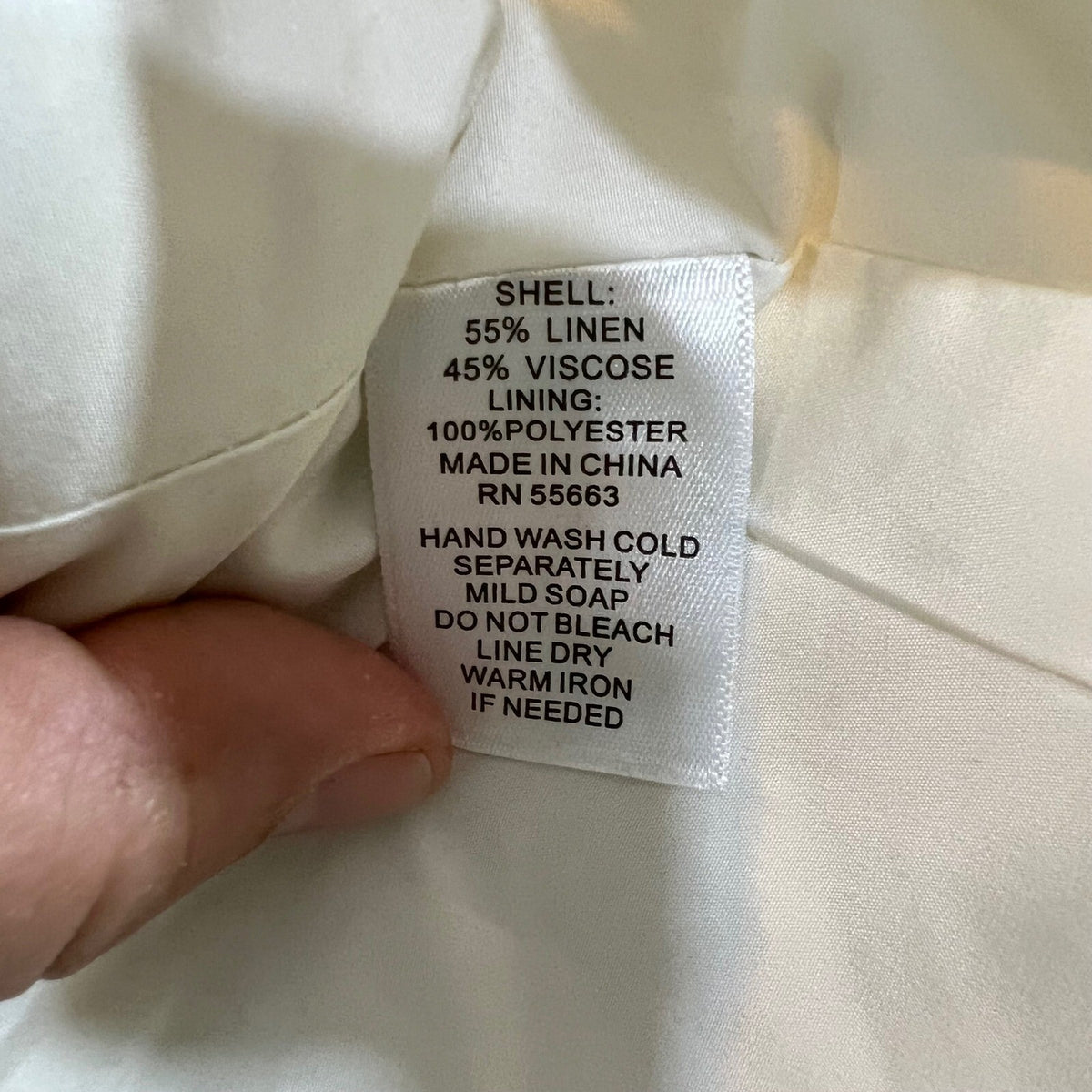 Halston Blazer Jacket Womens Size S White Linen Blend Single Button Professional
