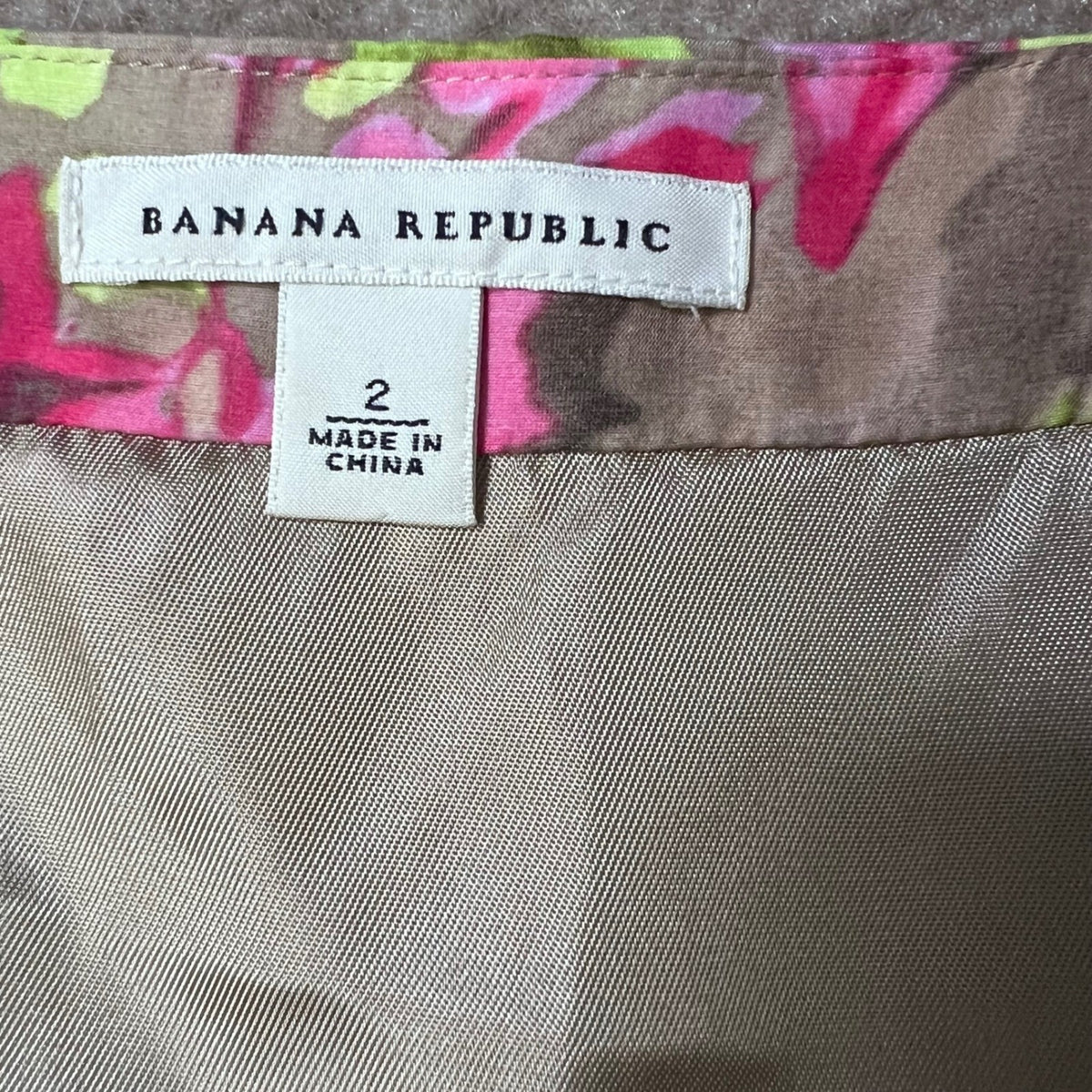 Banana Republic Floral Print Dress Sleeveless Cotton Silk Blend Size 2