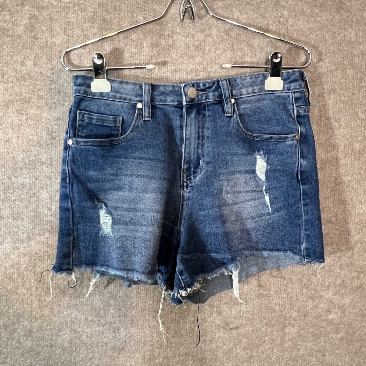 PTCL Ethikal Brand Distressed Denim Shorts Women 26 Raw Hem Blue Jean Summer