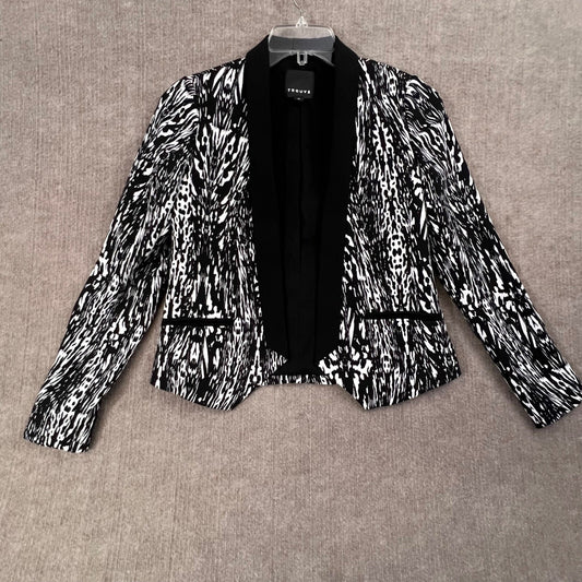 Trouvé Blazer XS Black White Animal Print Career Office Professional