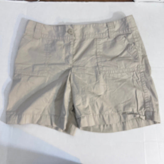 Loft Boyfriend Chino Shorts Womens 16 Khaki Tan Cotton Casual Preppy