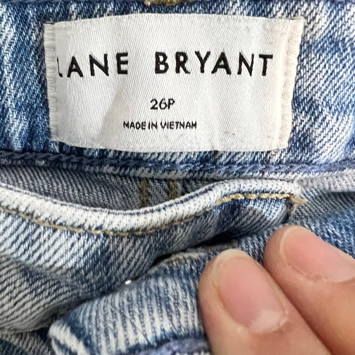 Lane Bryant Straight Leg Jeans Women 26P Light Wash Denim Stretch Casual
