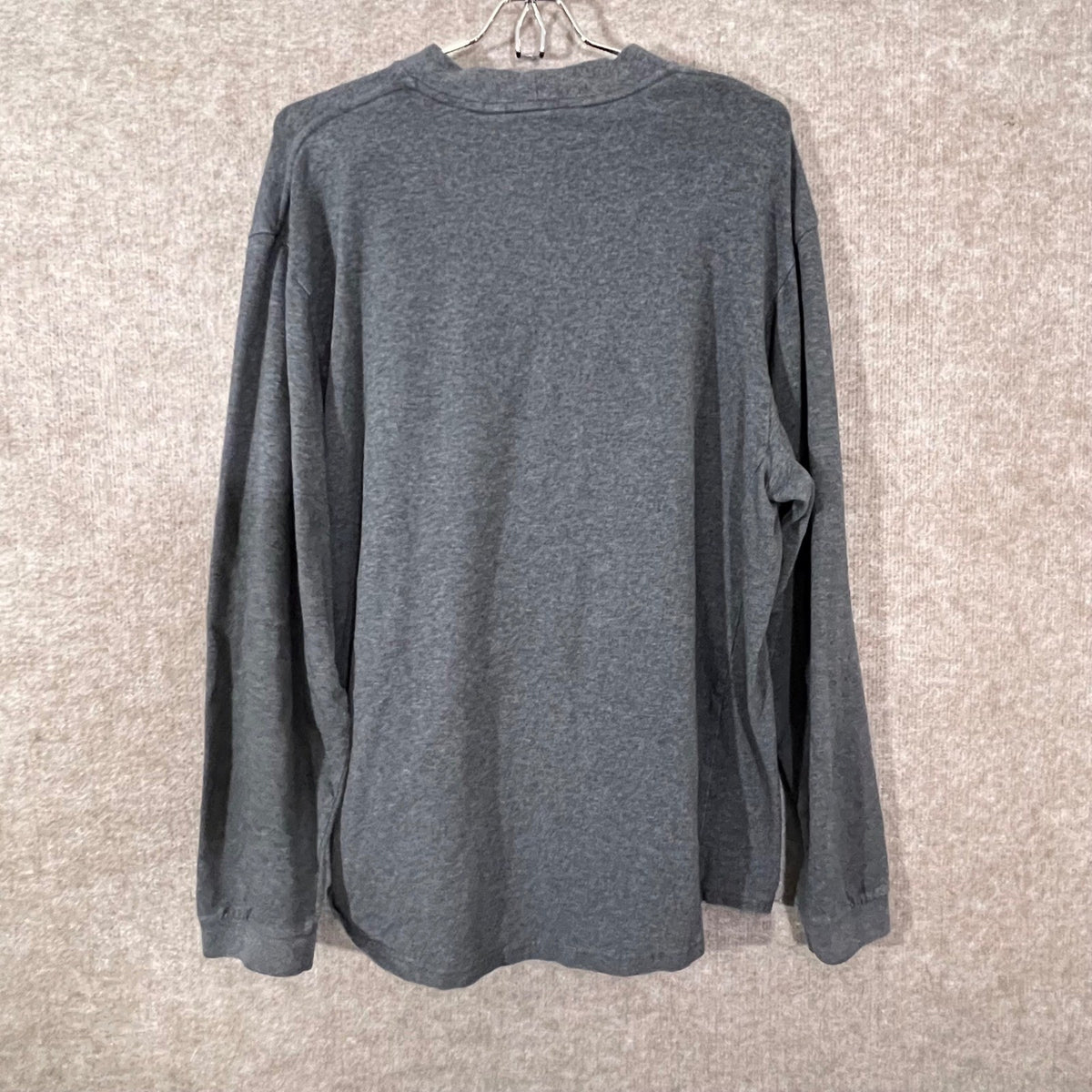 Nike Long Sleeve Mock Neck Shirt Mens Large Gray Stretchy Minimalist Athleisure