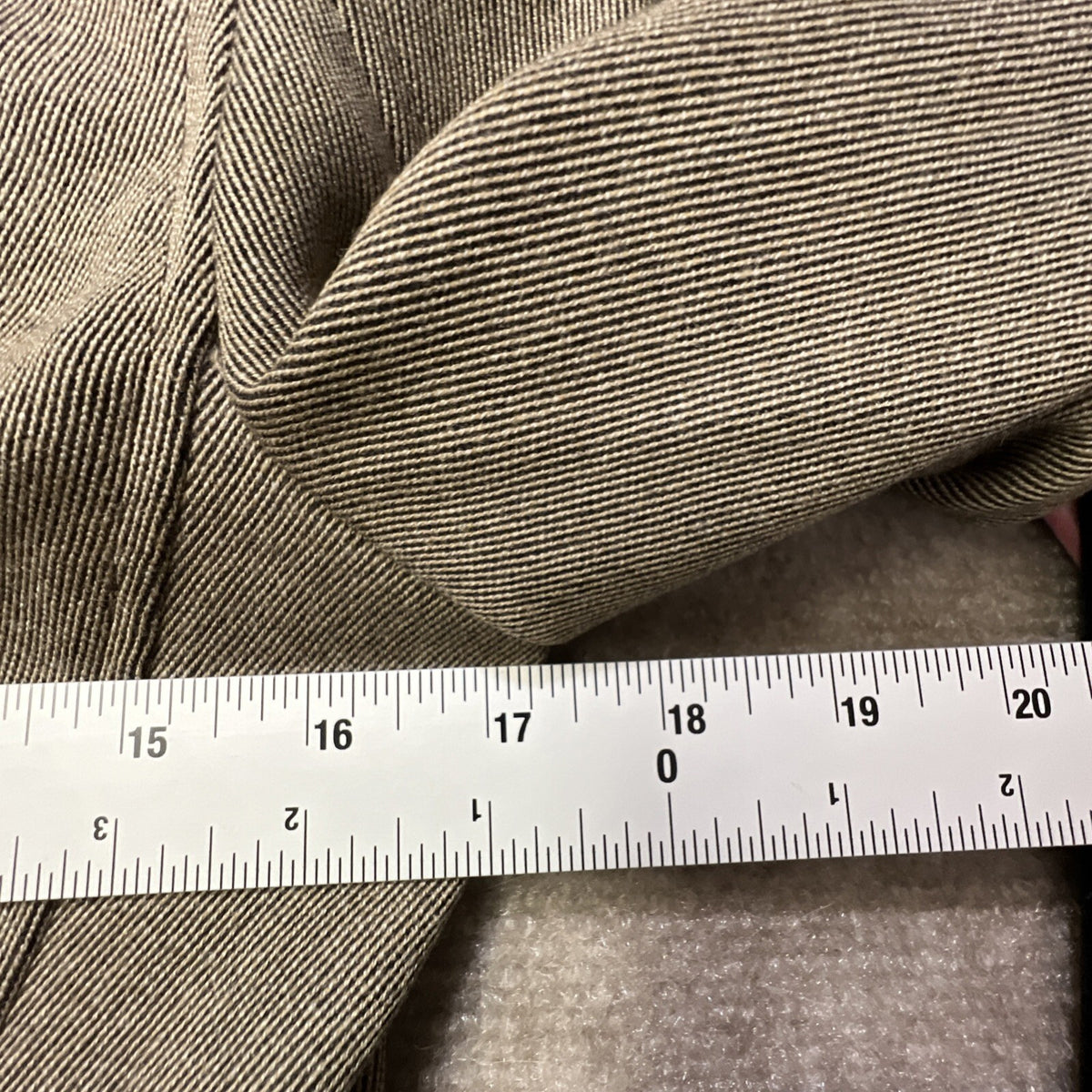 Armani Collezioni Womens 4 Wool Jacket Taupe Made Italy Minimalist Blazer READ