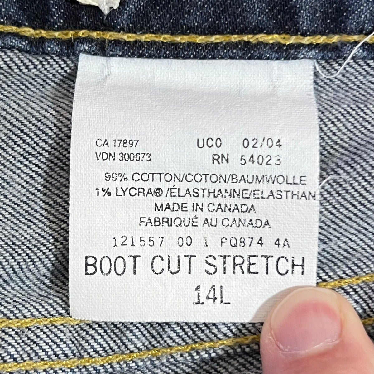 Vintage Gap Boot Cut Jeans Womens 14L Blue Stretch Denim Dark Wash Y2K