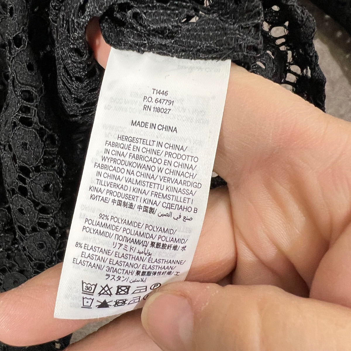 Boden Lace Blouse Womens 16-18 Black Long Sleeve Sheer Boho Minimalist