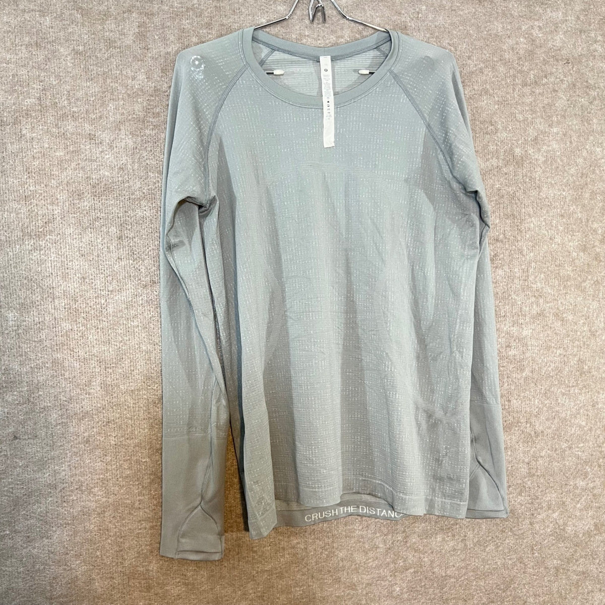 Lululemon Swiftly Tech Long Sleeve Shirt Women 12 Gray Running Athletic Gorpcore