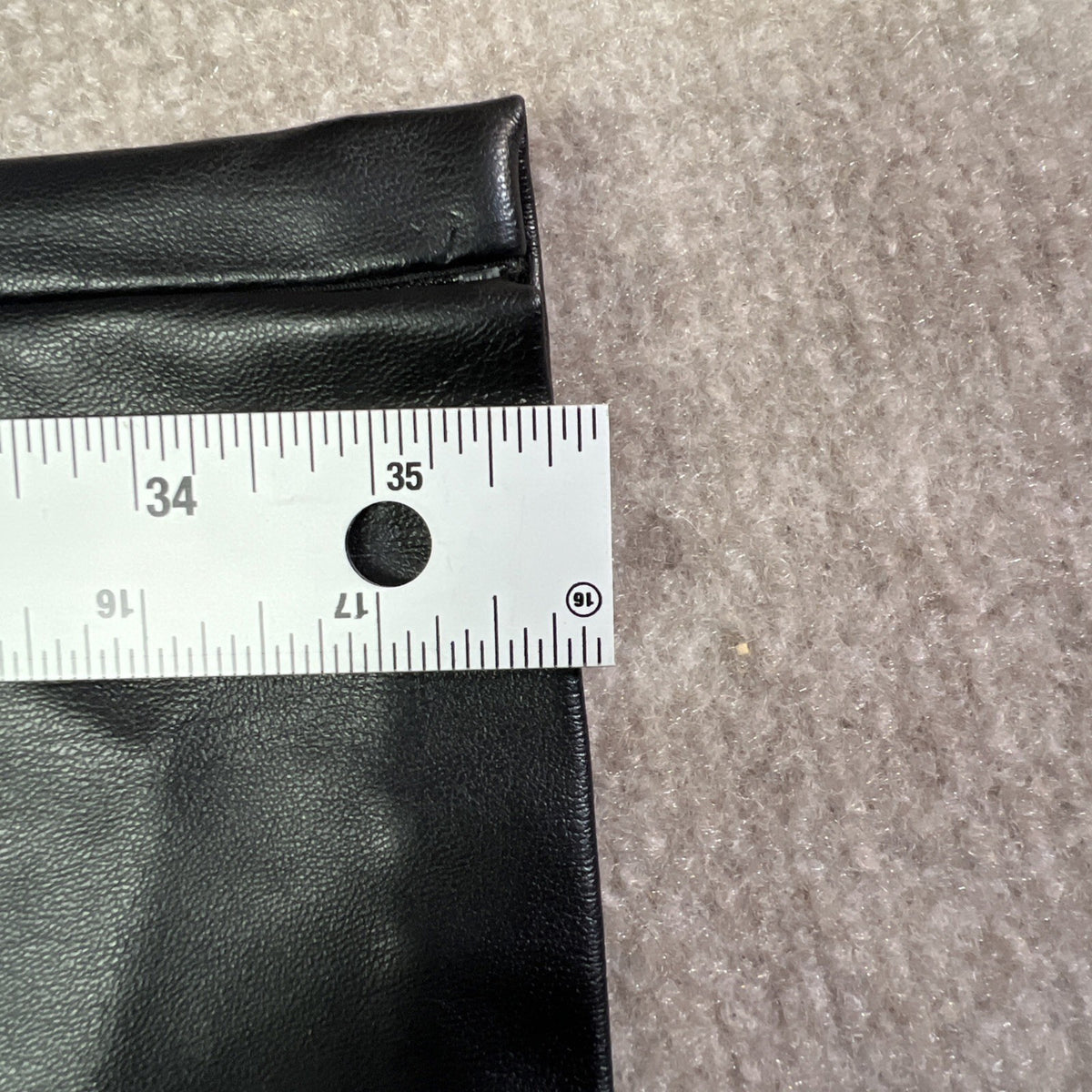 Zara Women's Size Small Black Faux Leather Pants 26” W X 34” Zip  Calf
