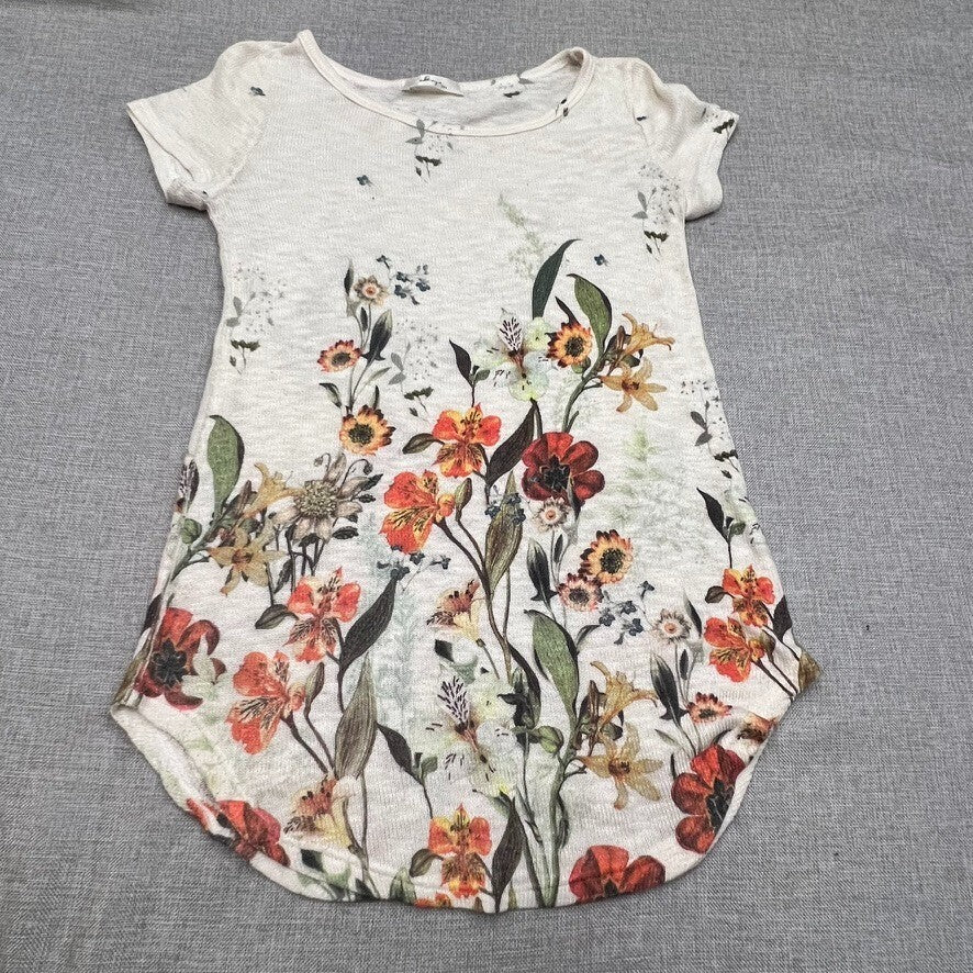 Gaze USA Knit Top Women Small Floral Lightweight Knit Boho Art Teacher