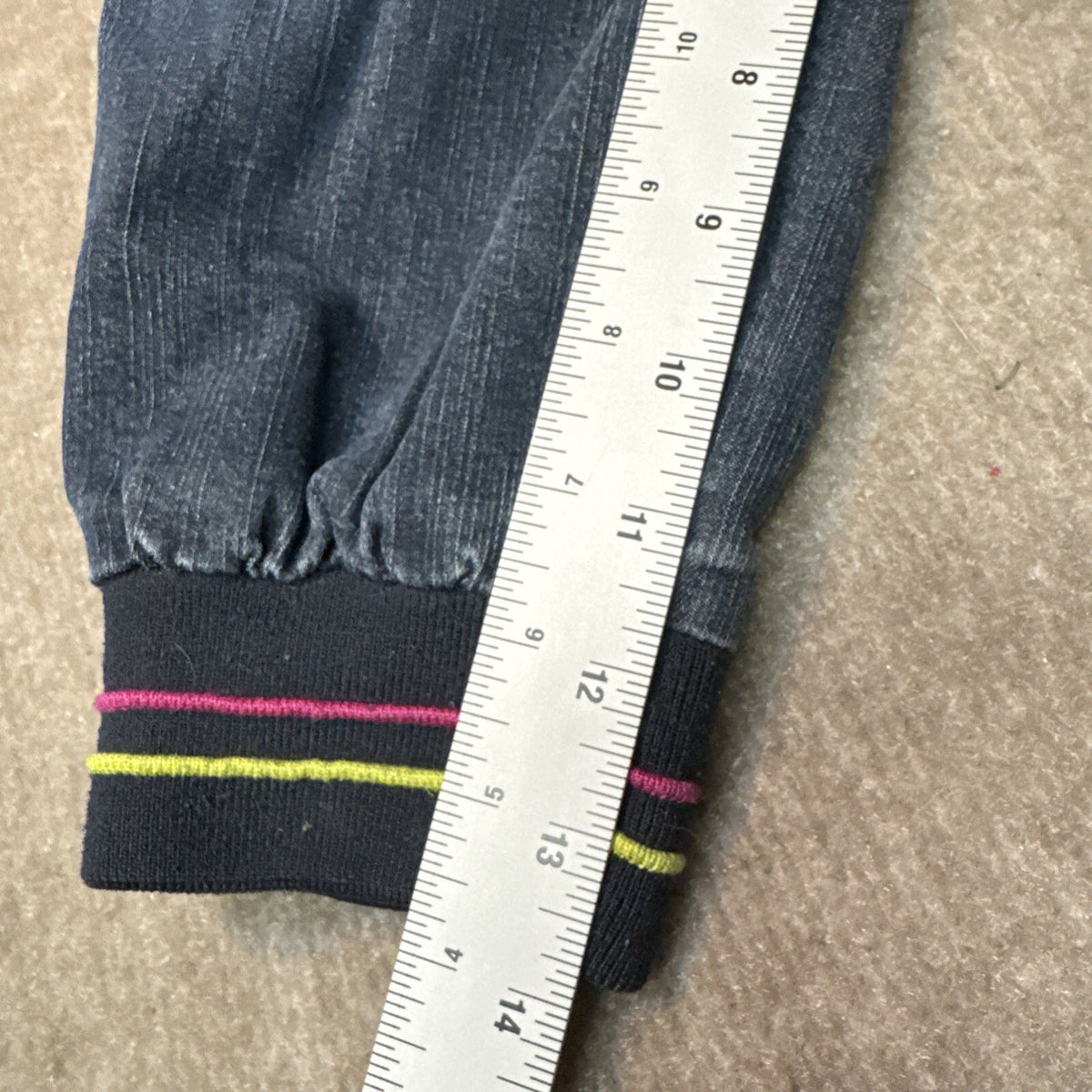 Vintage Y2K Enyce Kids Sz 10 Embroidered Denim Jeans Cuffed Baggy Y2K Cargo