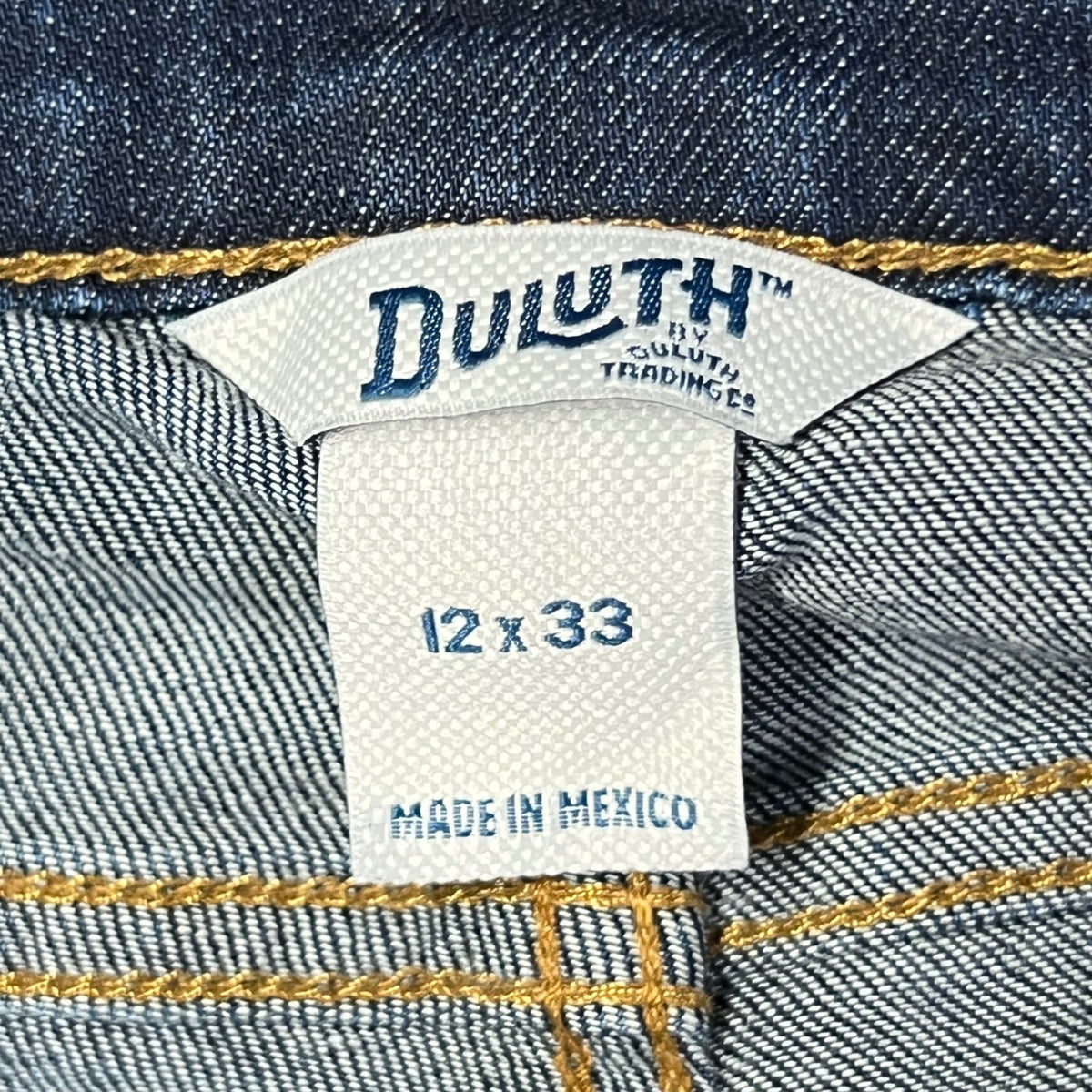 Duluth Trading Co Womens 12x33 Bootcut Jeans Blue Denim Cotton Blend