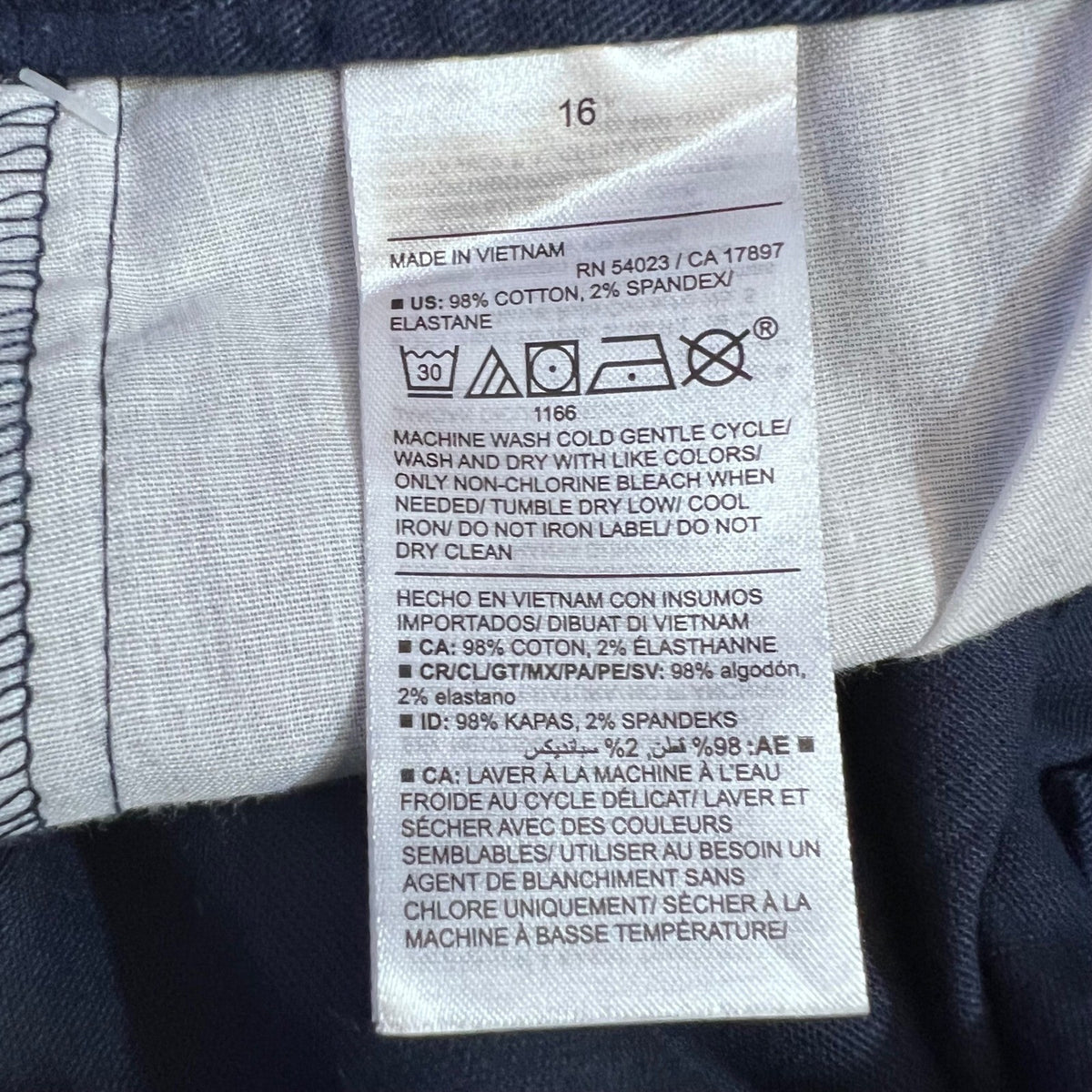 Old Navy Boot-Cut Stretch Pants Womens 16 Navy Blue Uniform Chino Professional