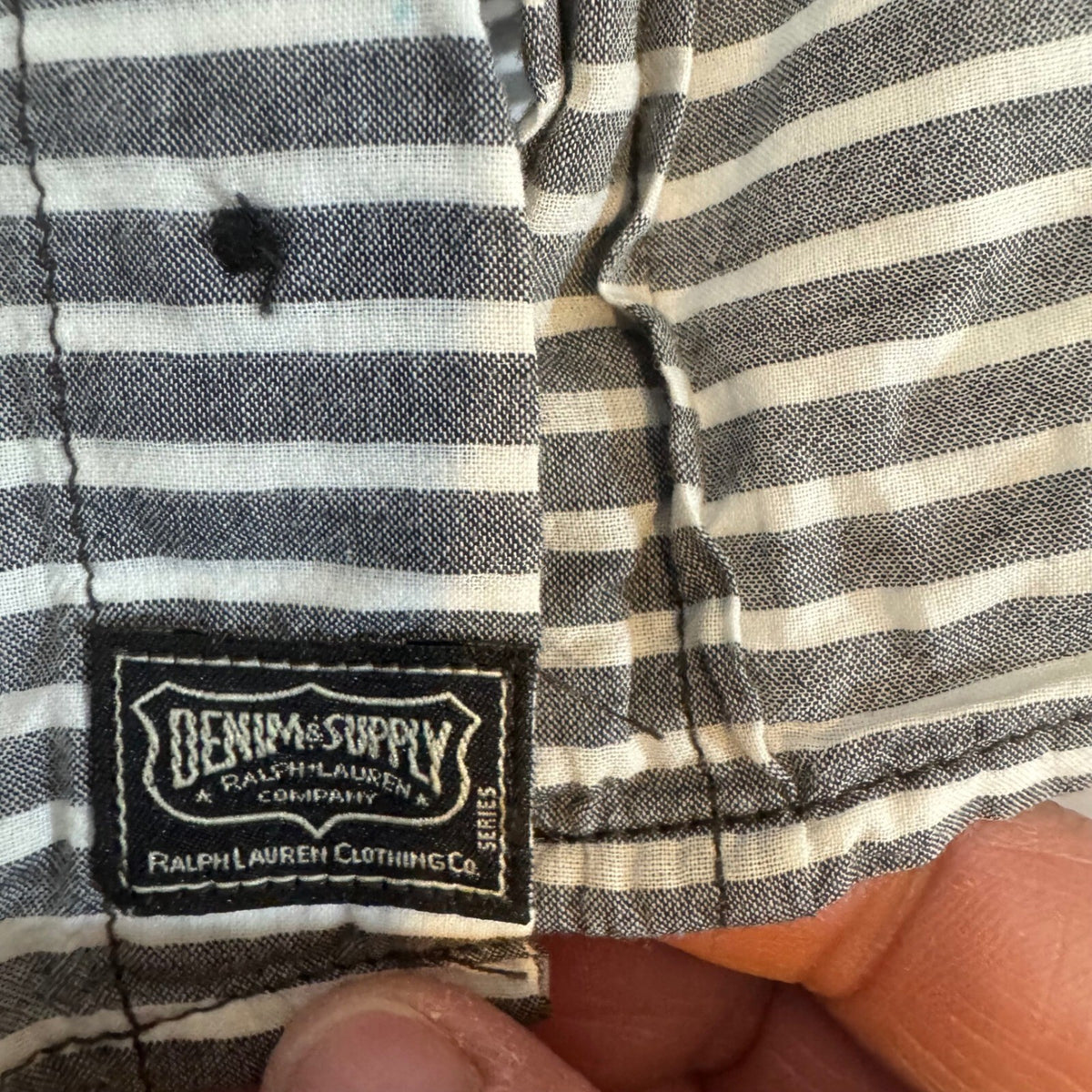 Denim & Supply Ralph Lauren Striped Shirt Mens Small Short Sleeve Cotton Casual