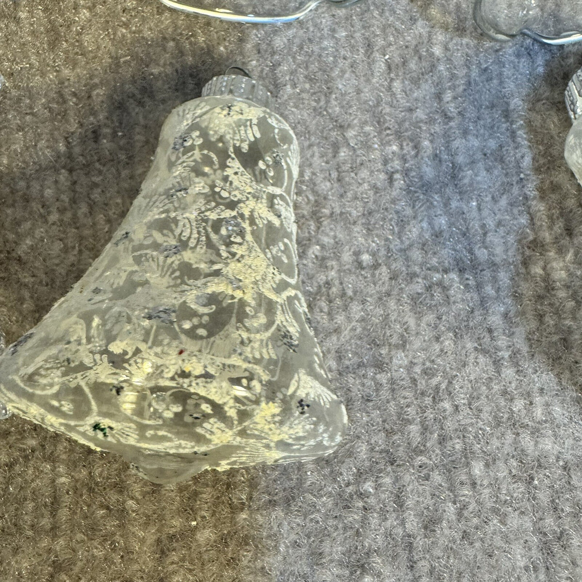 Vintage Clear Glass Bells with Glass Art Clappers, golf bag, Candy,  Ornaments
