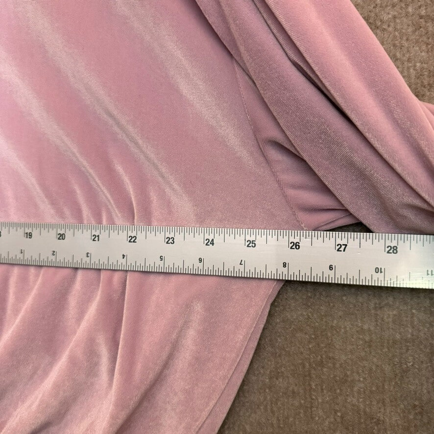 Express One Eleven Women’s Top Large Velvet Lavender Balloon Sleeve Chic Rolltab