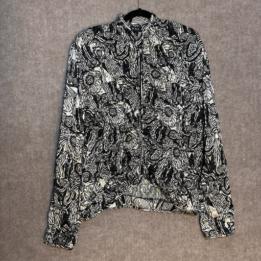 MSK Med Women's Sequin Bomber Style Jacket with Smocked Front and Full Zip