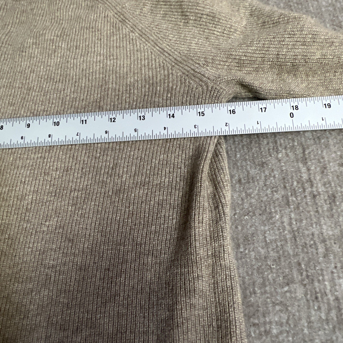 Madewell Dress XS Side Slit Sweater Ribbed Dress Tan Long Sleeve Bodycon Neutral