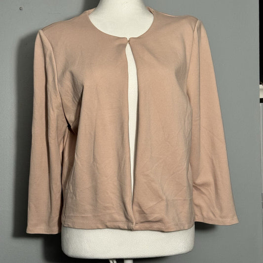 Blazer Jacket Peach Open Front Minimalist Business Casual Career