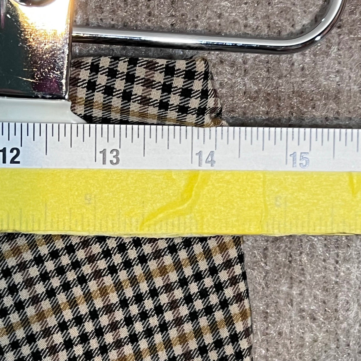 Zara Basic Plaid Ankle Pants Womens Medium Brown Gingham Check Ruffle Trim