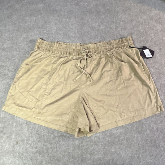 NWT Ava & Viv Plus Shorts Sz 3X Elastic Waist Pockets High Rise Khaki  Lyocell