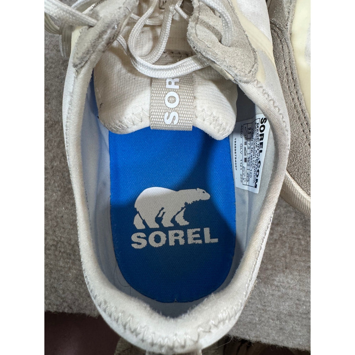 Sorel Out N About III Low Sneaker Womens 9.5 White Suede Casual Gorpcore