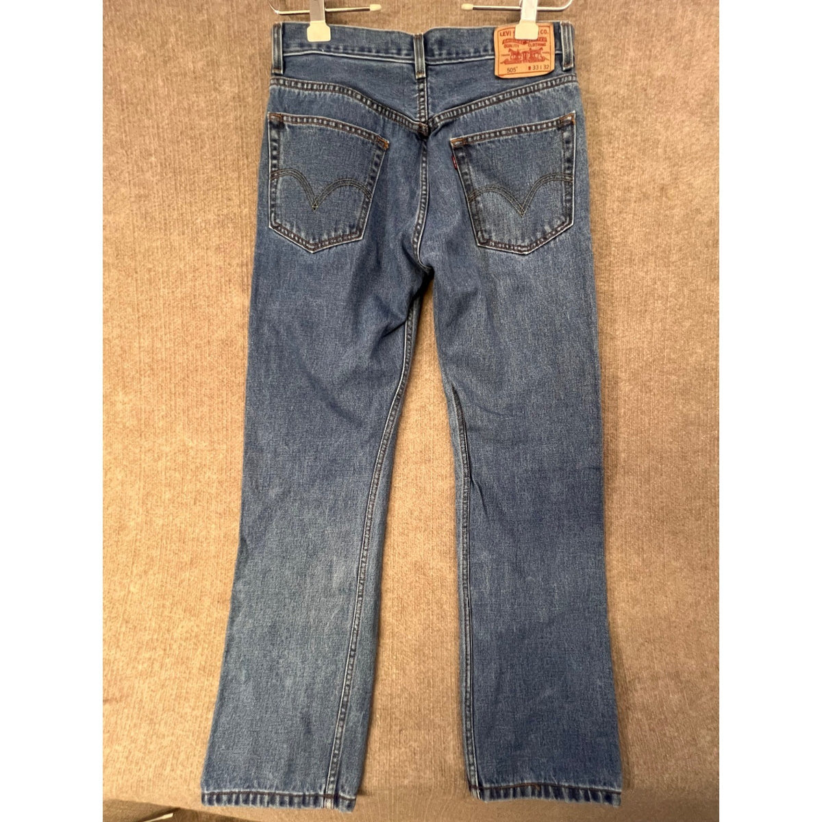 Levi's 505 Regular Fit Jeans Blue Denim Men's Size 33x32 Classic Style